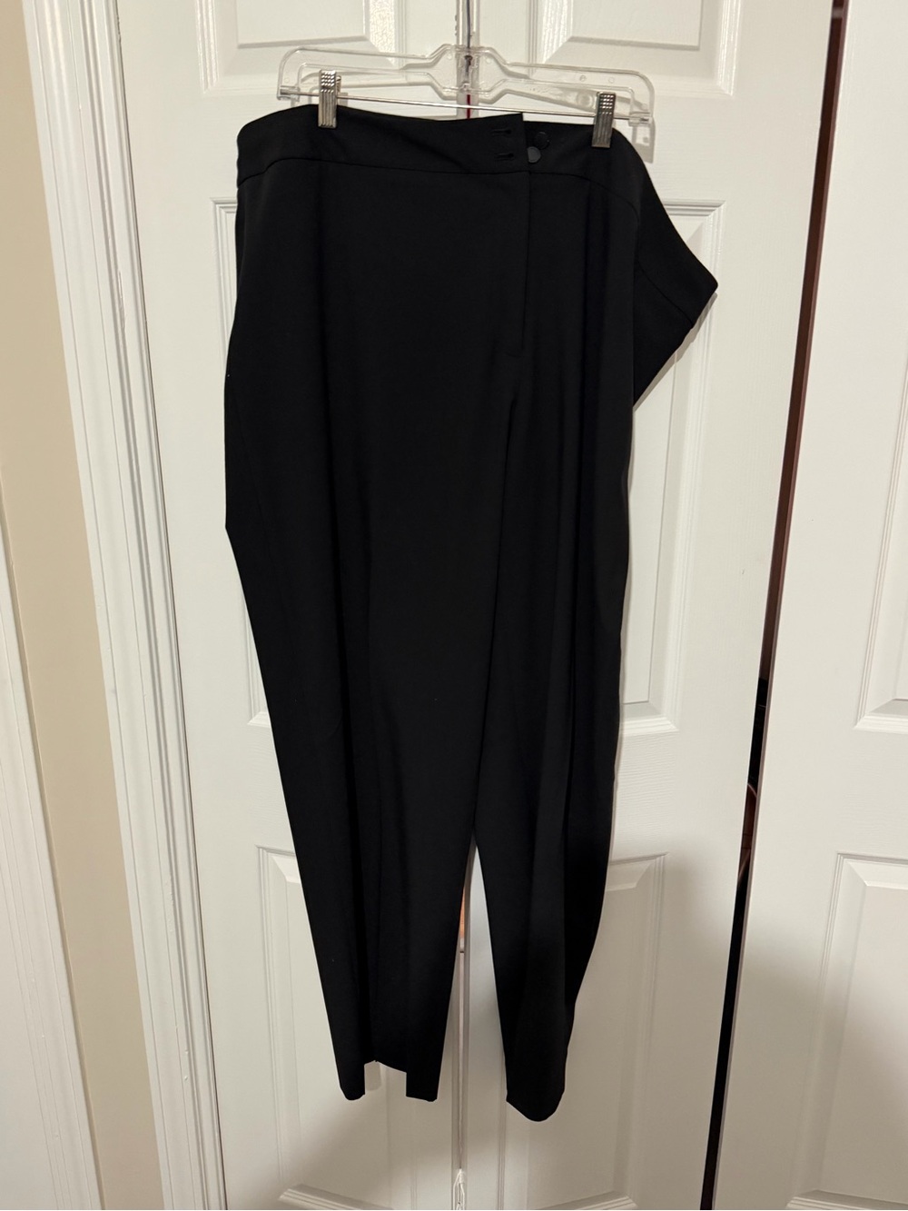 Calvin Klein Women's Black Tailored High-Waist Trousers 24w